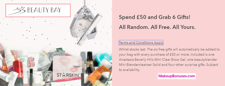 Receive a free 6-pc gift with your ~$66 (50 GBP) purchase