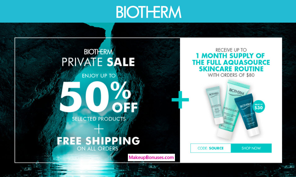 Receive a free 3-pc gift with your $80 Biotherm purchase