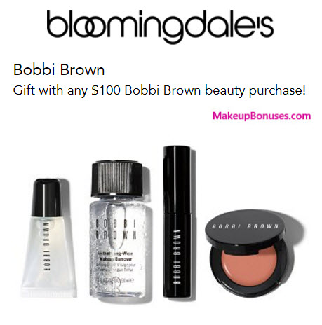 Receive a free 4-pc gift with your $100 Bobbi Brown purchase