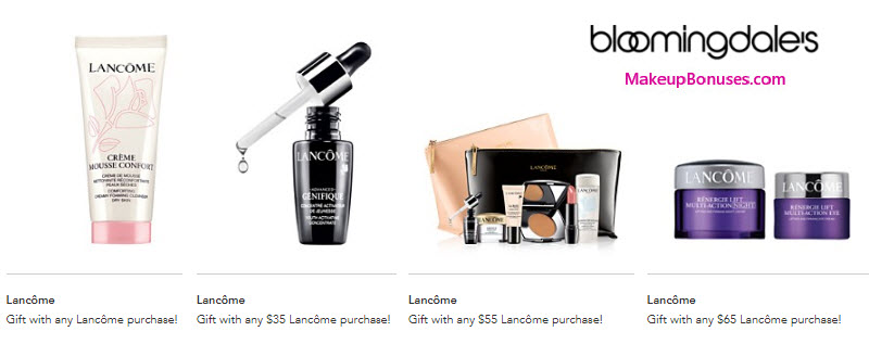 Receive a free 9-pc gift with your $55 Lancôme purchase