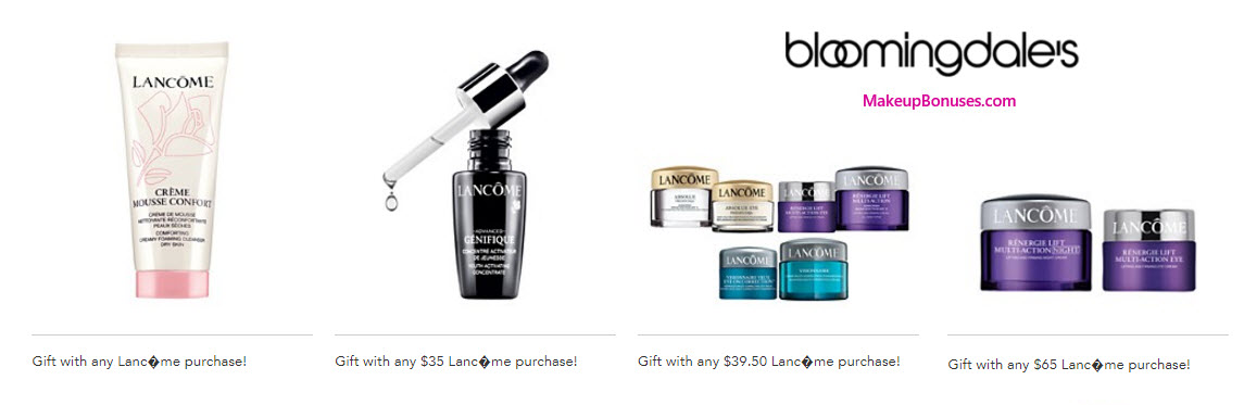 Receive a free 4-pc gift with your $39.5 Lancôme purchase
