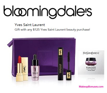 Receive a free 5-pc gift with your $125 Yves Saint Laurent purchase