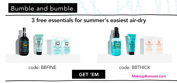 Receive your choice of 3-pc gift with your $30 Bumble and bumble purchase