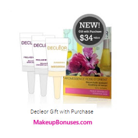 Receive a free 4-pc gift with your $60 Decléor purchase