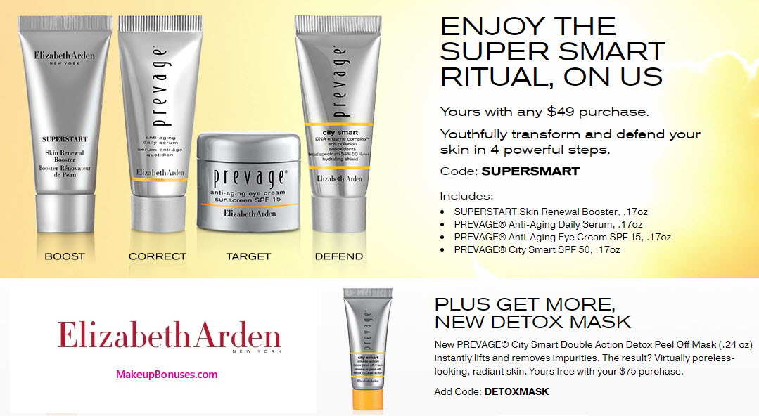 Receive a free 5-pc gift with your $75 Elizabeth Arden purchase