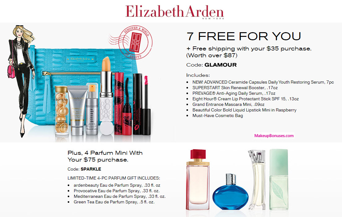 Receive a free 11-pc gift with your $75 Elizabeth Arden purchase