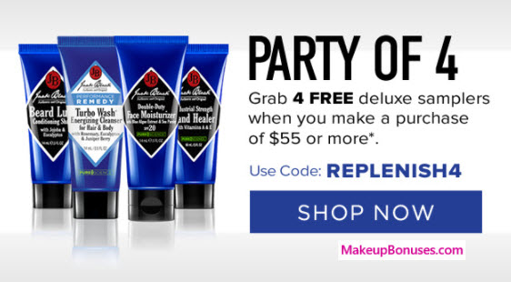 Receive a free 4-pc gift with your $55 Jack Black purchase