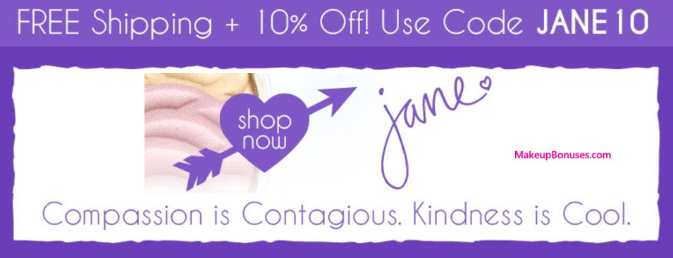 Jane Cosmetics 10% Off - MakeupBonuses.com