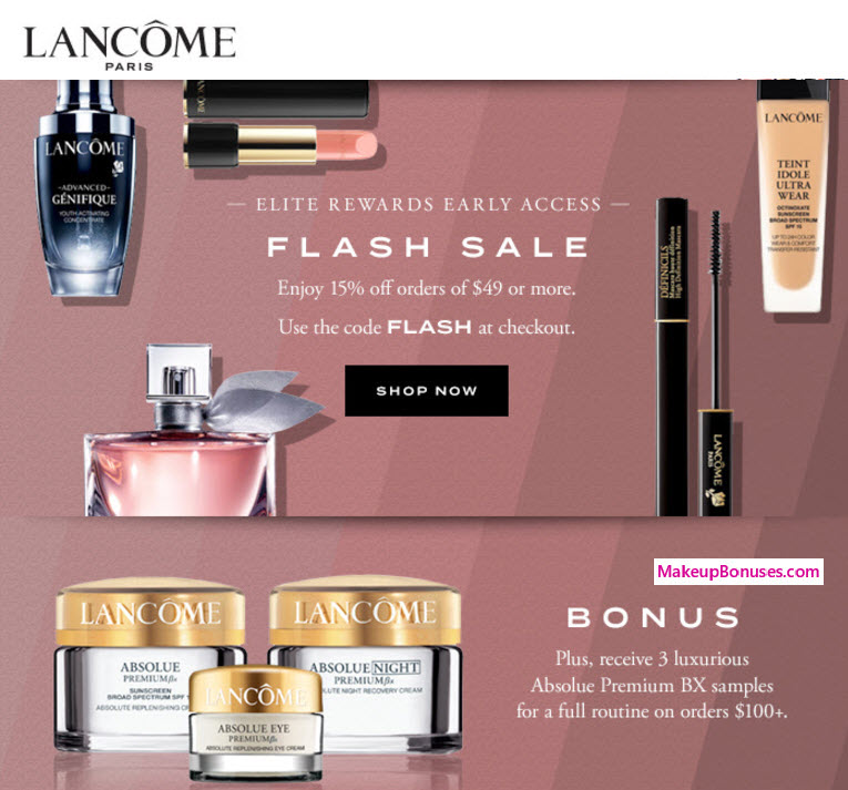 Receive a free 3-pc gift with your $100 Lancôme purchase