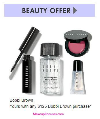 Receive a free 4-pc gift with your $125 Bobbi Brown purchase