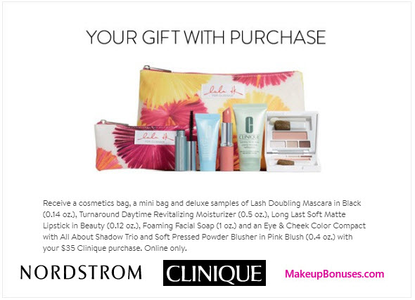 Receive a free 9-pc gift with your $35 Clinique purchase