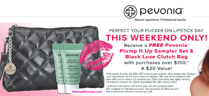 Receive a free 3-pc gift with your $150 Pevonia purchase