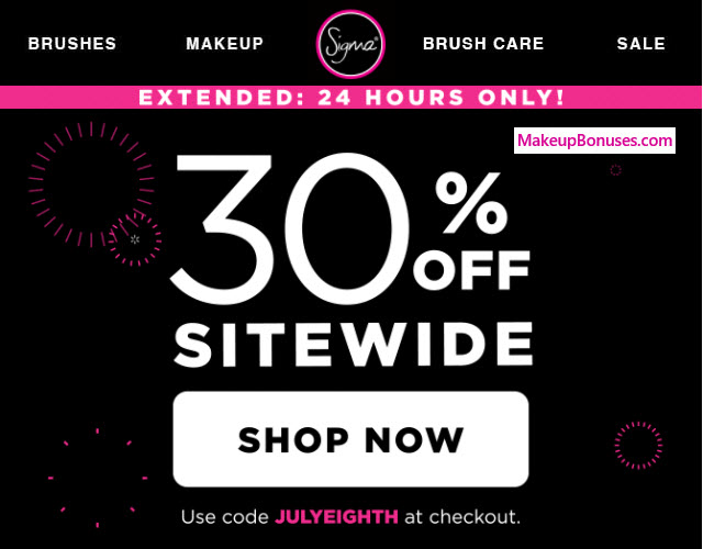 Sigma 30% Off - MakeupBonuses.com