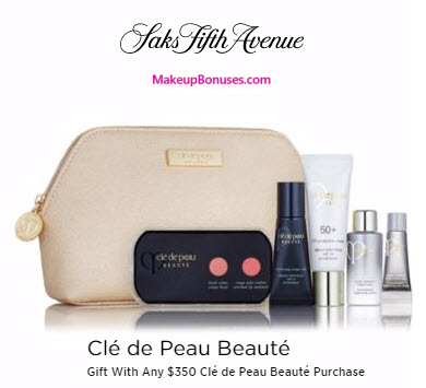 Receive a free 6-pc gift with your $350 Clé de Peau Beauté purchase