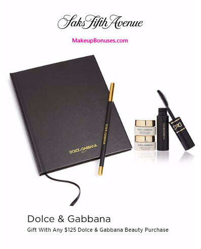 Receive a free 4-pc gift with your $125 Dolce & Gabbana purchase