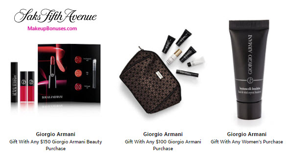Receive a free 7-pc gift with your $100 Giorgio Armani purchase