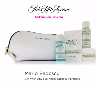 Receive a free 6-pc gift with your $25 Mario Badescu purchase