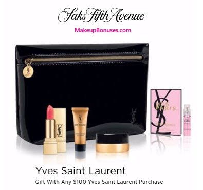 Receive a free 4-pc gift with your $100 Yves Saint Laurent purchase