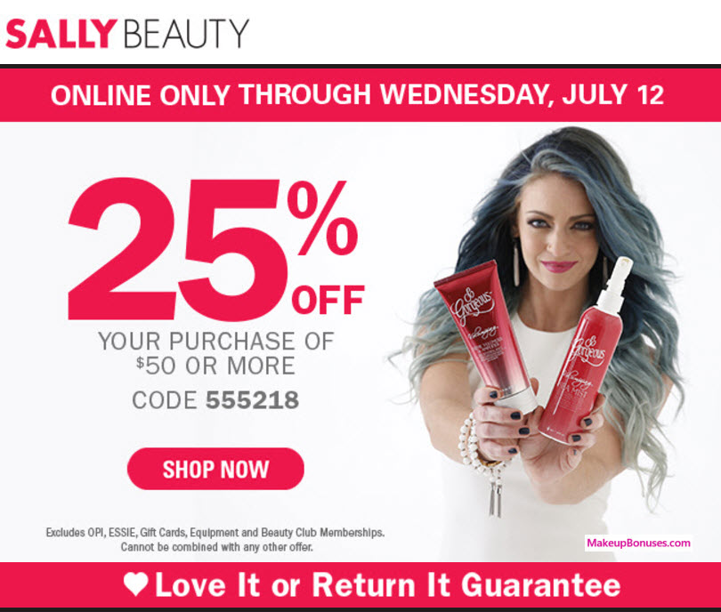 Sally Beauty 25% Off - MakeupBonuses.com