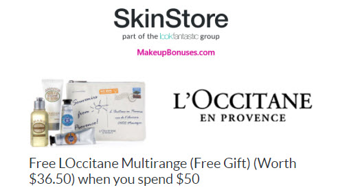 Receive a free 5-pc gift with your $50 L'Occitane purchase