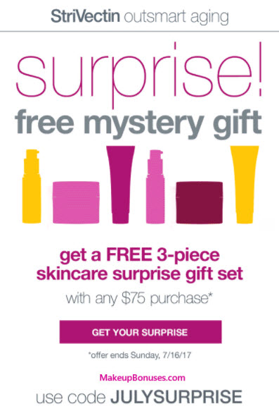 Receive a free 3-pc gift with your $75 StriVectin purchase