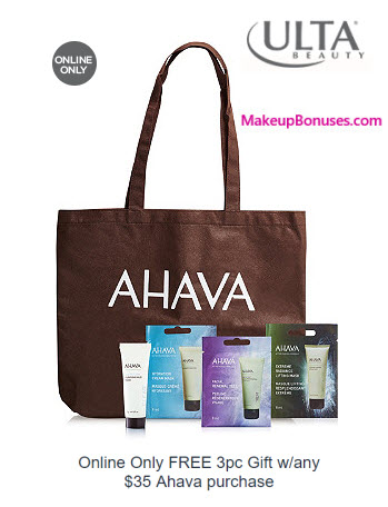 Receive a free 4-pc gift with your $35 AHAVA purchase