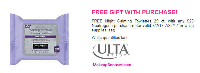 Receive a free 25-pc gift with your $20 Neutrogena purchase