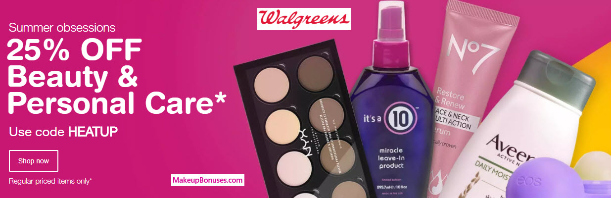 Walgreens 25% Off - MakeupBonuses.com