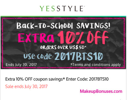 YesStyle Sale - MakeupBonuses.com
