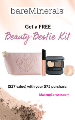 Receive a free 4-pc gift with your $75 bareMinerals purchase