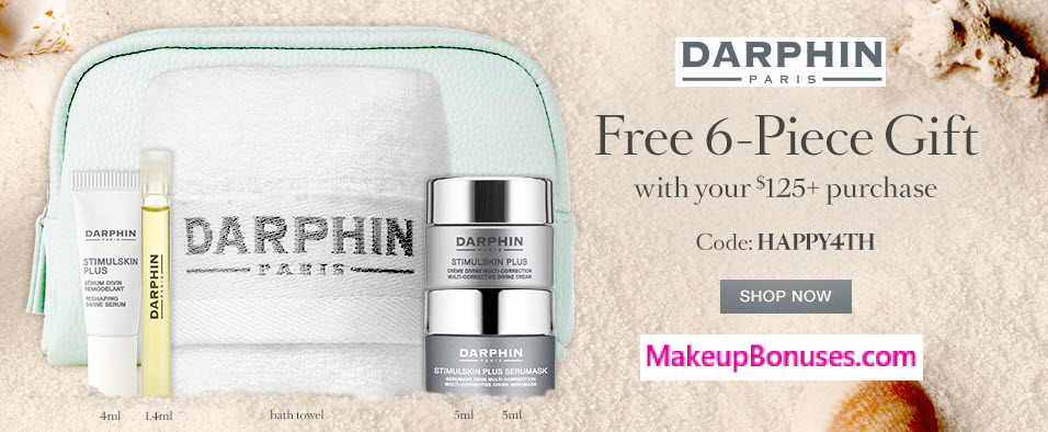 Receive a free 6-pc gift with your $125 Darphin purchase
