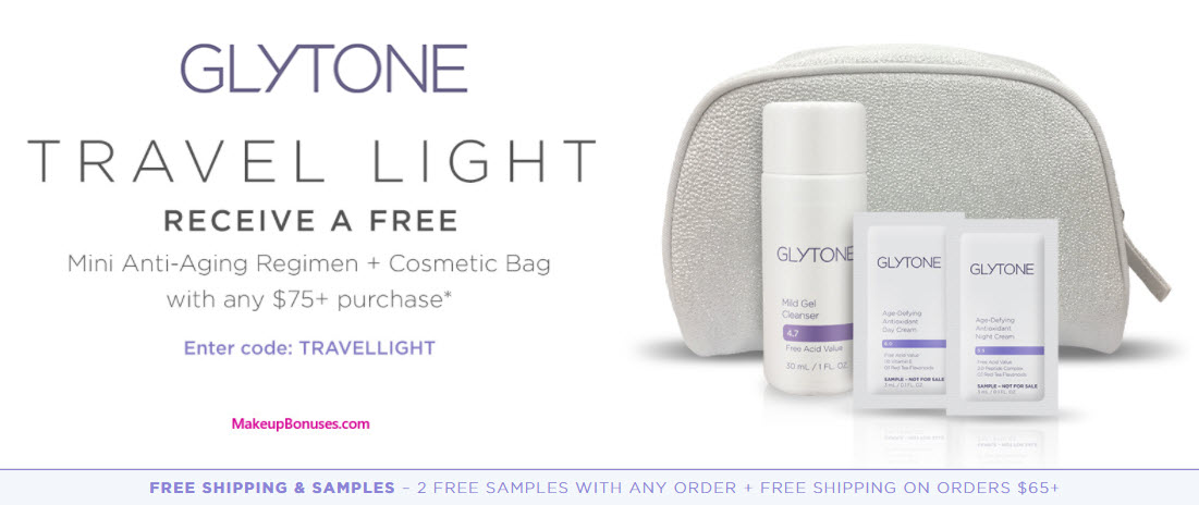 Receive a free 4-pc gift with your $75 Glytone purchase