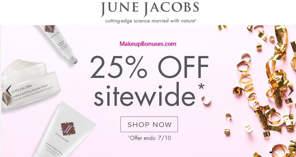 June Jacobs 25% Off - MakeupBonuses.com