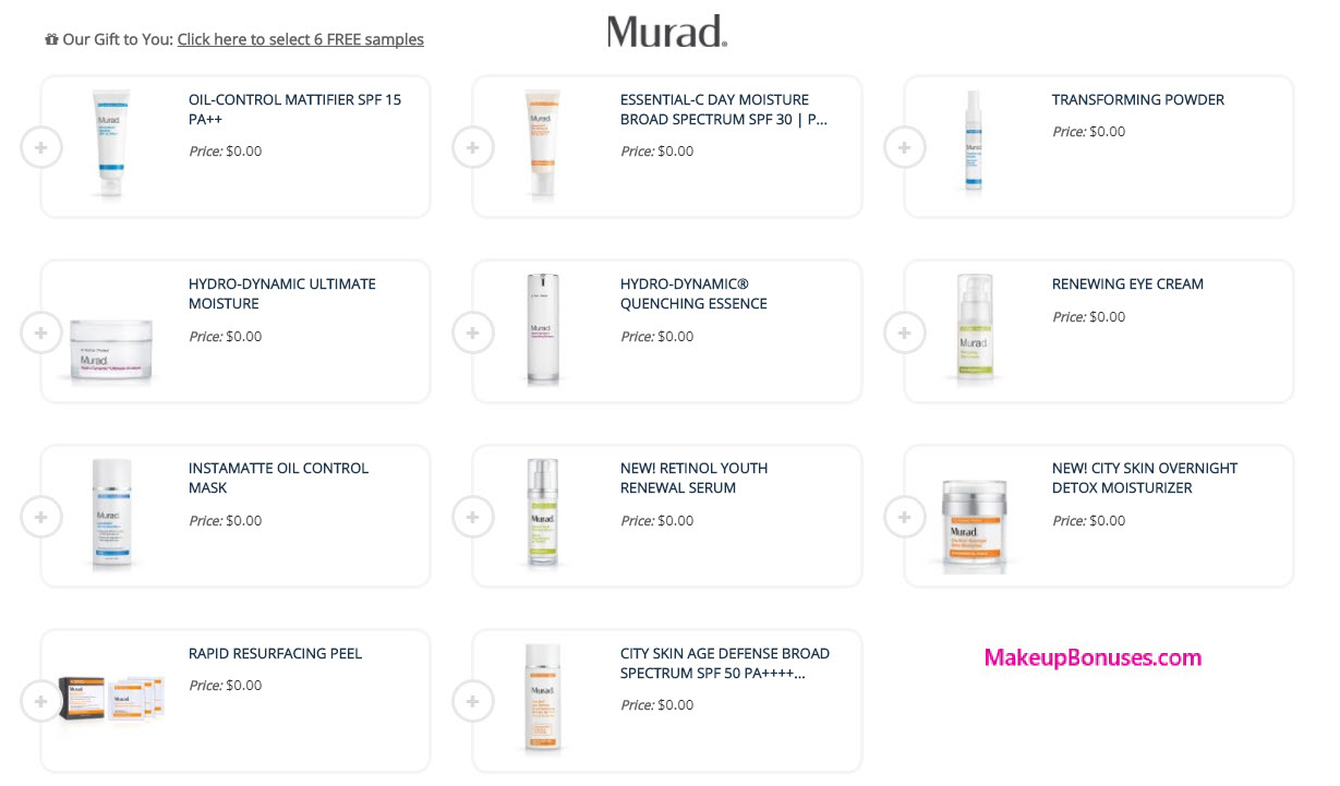 Receive your choice of 6-pc gift with your Murad purchase