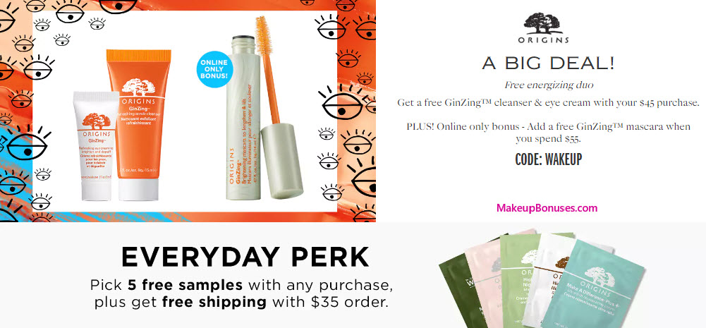 Receive a free 8-pc gift with your $55 Origins purchase