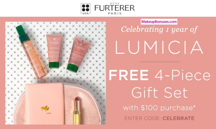 Receive a free 4-pc gift with your $100 René Furterer purchase