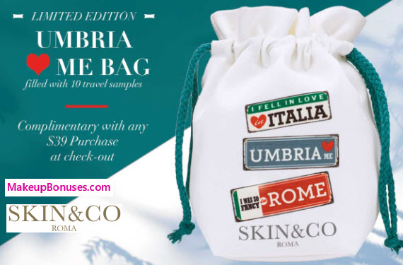 Receive a free 11-pc gift with your $39 Skin and Co Roma purchase