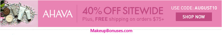 AHAVA Sale - MakeupBonuses.com