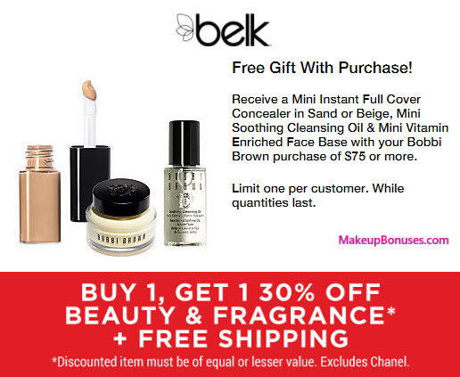 Receive a free 3-pc gift with your $75 Bobbi Brown purchase