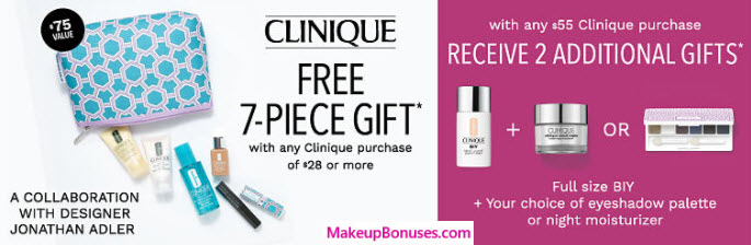 Receive your choice of 8-pc gift with your $55 Clinique purchase