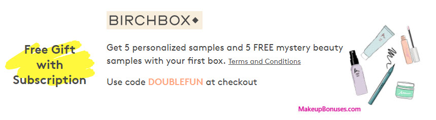 Receive a free 5-pc gift with your Birchbox monthly subscription (recurring cost) purchase
