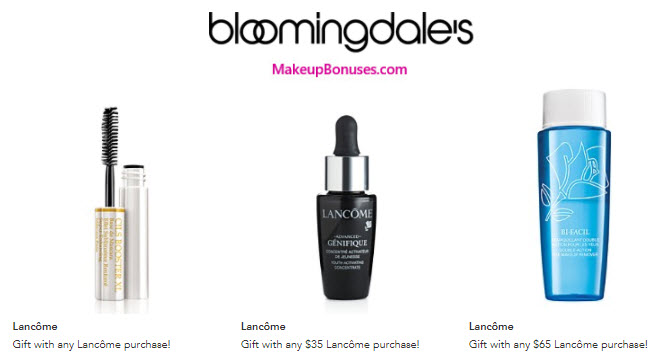 Receive a free 3-pc gift with your $65 Lancôme purchase