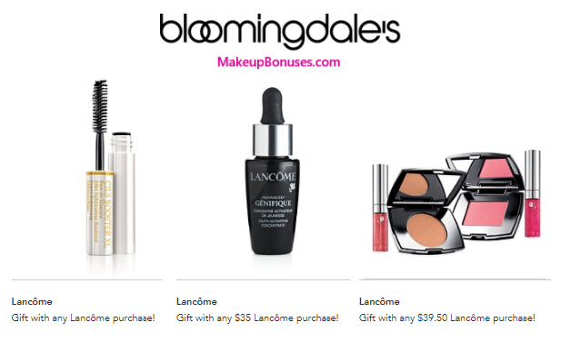 Receive a free 4-pc gift with your $39.5 Lancôme purchase