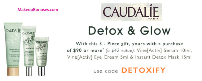 Receive a free 3-pc gift with your $90 Caudalie purchase