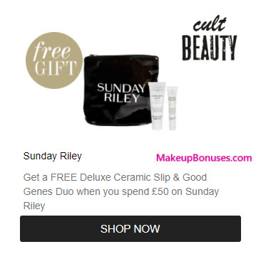Receive a free 3-pc gift with your ~$65 (50 GBP) purchase