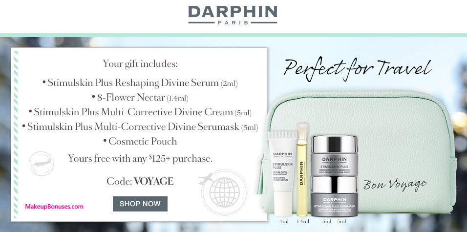Receive a free 5-pc gift with your $125 Darphin purchase