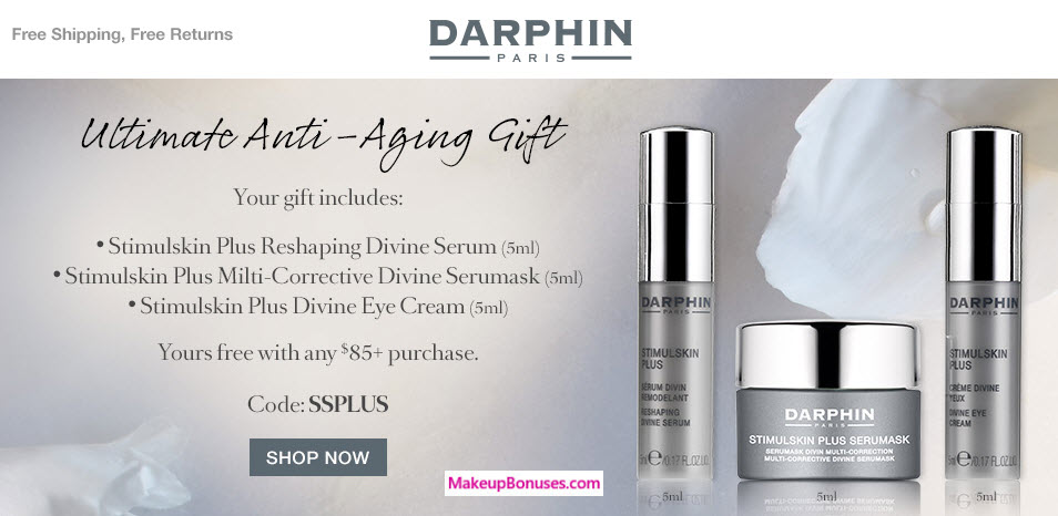 Receive a free 3-pc gift with your $85 Darphin purchase