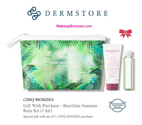Receive a free 3-pc gift with your $75 CINQ MONDES purchase