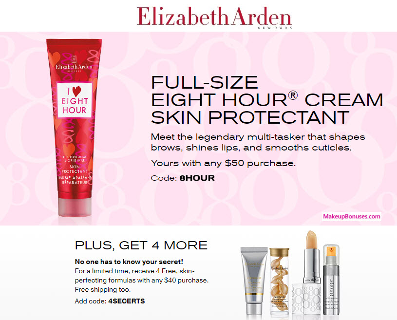 Receive a free 5-pc gift with your $50 Elizabeth Arden purchase