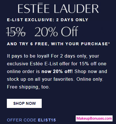 Estée Lauder Sale - MakeupBonuses.com